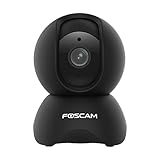Foscam Cámara IP X5 WiFi 5Mpx con Audio, detección Humana, Negra