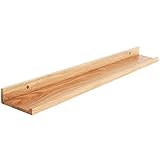 IBUYKE 90cm Estanteria Pared, ​Estante Pared de Madera, Baldas Pared, Estantes flotantes de Pared, Forma de U montado en la Pared, para Dormitorio, Salón, Cocina, Oficina,Baño, RF-GB545