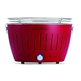 LotusGrill G-RO-34 - Barbacoa de carbón sin humo 35 x 26 x 23.4, color rojo