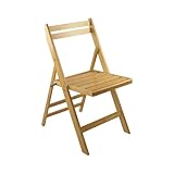 Orion91 - Silla de Comedor Plegable, Madera de Bambú, Salón, Cocina, Diseño Portátil, Estilo Moderno, Dimensiones 42.5x47.5x79cm (Largo x Ancho x Alto), Carga Máx. 90kg, Variedad de Colores