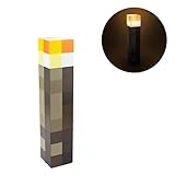 Paladone Luz de la antorcha de Minecraft, 2 modos de luz, 2 modos de uso, funciona con pilas