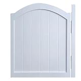 Puertas Batientes Puertas De Café, Puerta Abatible De Madera Maciza para Interiores con Bisagras De Acero Inoxidable, Cierre Automático Puertas De Media Cintura,Blanca,50x90cm