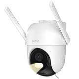 LAXIHUB 2,5 K/4 MP cámara Wi-Fi externa 2,4 GHz & 5 GHz, 355° cámara de vigilancia exterior, visión nocturna colores, IP65, alarma sonora/luminosa, audio bidireccional, seguimiento automático