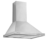 Orbegozo DS 48170 B IN - Campana extractora decorativa 70 cm, motor de 190 W, 3 niveles de potencia, 3 filtros desmontables, extracción 630 m3/h, iluminación LED