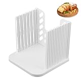 Rebanadora de Pan Plegable Portátil Guía de Pan Tostada Ajustable Herramienta Auxiliar de Corte de Sándwich para Pasteles y Pan Caseros o Comprados