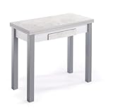 MOMMA HOME Mesa Cocina Extensible - Mesa Comedor Extensible, Mesa Plegable, Mesa Extensible, Mesa Comedor Modernas Extensibles, Color Gris, Modelo Moduo, Medidas 80x40/80x78 cm