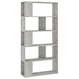 vidaXL Estantería/Divisor Espacio Contrachapada Casa Hogar Decoración Diseño Estilo Bricolaje Mobiliario Muebles Sala Salón 80x24x159 cm Gris Hormigón