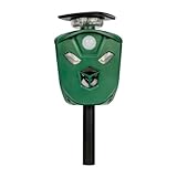 Ahuyentador Solar de Animales Salvajes | Lobos | Zorros | Ginetas | Sensor de Movimiento con Protección 360º | Ultrasonidos y Sonidos | Luz Flash |