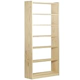 Astigarraga Estantería librería Gala de 7 baldas de Madera Maciza de Pino 216,7x79,6x25cm