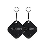 AMOROM Smart Air Tracker Tag 2 Pack, Compatible con iOS y Android, Localizador de Teléfonos, Timbre Fuerte, Batería Reemplazable, para Llaves/Equipaje/Maleta/Cartera/Mochila