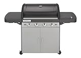 Campingaz 4 Series Classic LS Plus Barbacoa a gas, 4 quemadores de acero Inoxidable, 12.8kW, Sistema de limpieza InstaClean, 4 Ruedas, Color Negro, Gris, 160 x 59.8 x 115.6 cm