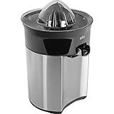 Braun TributeCollection CJ 5050 BK, Exprimidor Eléctrico de Cítricos con Tecnología Start & Stop, Sirve Directamente al Vaso, Tapa de Protección Incluida, 60W, Blanco