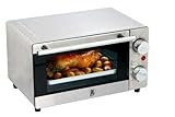 Mini Horno 9L 34,5x23,5xH20cm 24V / 300W Acero inoxidable Plata para camión Caravana Barco Camping