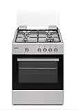 Corbero CCSF60420BX Cocinas Excellence 60 cm Dimensiones 83 x 60 x 61, Capacidad 55L, Gas Butano, Color Inox, 4 Fuegos,