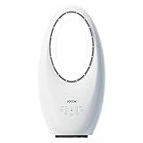 Jocca - Ventilador Sin Aspas con Mando a Distancia| Ventilador Potente y Silencioso| Luz Nocturna LED| 3 Velocidades| Control Táctil| Temportizador| Blanco| 29,2x17,1x57,2cm