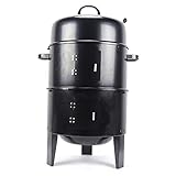 EurHomePlus Barbacoa y ahumar 3 en 1 con termostato, horno para barbacoa, horno para uso en interiores y exteriores, BVNCD6288