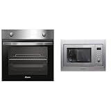 Candy Idea FIDCP X200, Horno Estático, 70L, 2400W, 1 Bandeja y 1 Rejilla, Ventilación Radial & Microondas Integrable con Grill, 20L, 1250W, 8 Funciones, Digital, 8 Programa