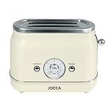 Tostadora Vintage 2 Rebanadas Color Crema – Función Recalentar, Descongelar, Cancelar – Control de Tiempo y Guías Centradoras – Estilo retro – 700W
