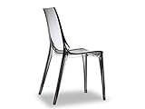 Scab - Vanity Chair Silla apilable, color transparente ahumado