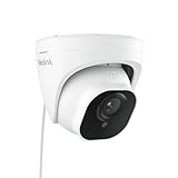Reolink 5MP Camara Vigilancia Exterior, IP PoE Domo, Lente 2.8mm, Ángulo 100°, Detección de Personas/Vehículos, Visión Nocturna 100ft, IP67 Impermeable, con Ranura para Tarjeta SD RLC-520A 2.8mm