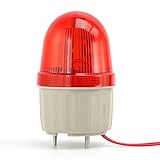Telituny 2W Luz de Advertencia LED Giratoria, 110 dB Luz Indicadora de Sirena Flash Alarma de Sonido, Luz de Advertencia Luz Emergencia Baja Potencia para Hogares Hoteles y Edificios Públicos (24 V)