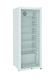 METRO Professional Frigorífico GSC4240, nevera vertical con puerta de cristal, 237 L, blanco, 110 W, iluminación LED, 6 estantes ajustables, gastronomía, bar, restaurant, tiendas