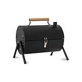 Ergocar Barbacoa Portátil Carbón, 2 en 1 Barbacoa de Hierro con Bandeja para Hornear, Fácil de Limpiar, Asador al Aire Libre BBQ de Carbón Ideal para Exterior Terraza Balcón Jardín