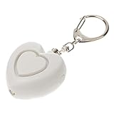 CAXUSD Anti Wolf Siren Electronic Gifts Key Chain For Women Encendedores Electricos The Alarm Heart Key Chain Alarm Alarma Personal para Las Mujeres Seguridad para Las Mujeres LED