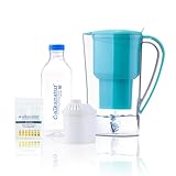 Jarra Filtradora de Agua Alkanatur Drops - Hidrogena + Ioniza + Aporta Magnesio - Elimina Cloro + Metales + Bacterias - Normativa UNE 149101:2015 - Capacidad 1.4L Libre de Tóxicos - ALKANATUR