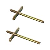Amig - Pack de 2 Soportes Ocultos para Baldas - Acero - Barra de Rosca - Bicromatado - Medidas: 150 mm - Para Colgar estanterías, armarios o Baldas Flotantes en la pared - Incluye Tornillería