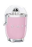 Smeg Exprimidor CJF01PKEU, 70 W, Acero Inoxidable, rosa pastel