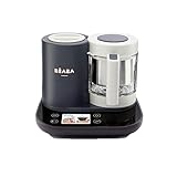 BÉABA Babycook Smart, Robot de Cocina Conectado Bebé, Báscula Integrada, Materiales Sanos, Gran capacidad 2.25L, Cocción Suave, Pantalla táctil/Aplicación, Antracita