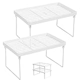Tuwyii 2 Piezas Estantes de Cocina, Stantes Apilable de Cocina, Estante para Especias, Estantes de Cocina Estante de Almacenamiento, Estanterias Almacenaje Cocina Armario para Cocina Baño