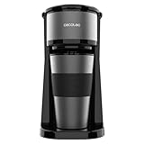 Cecotec Cafetera de Goteo con Termo Portátil Coffee 66 Drop&Go. 700 W, Capacidad 420 ml, Boquilla Antigoteo, Filtro Permanente o de Papel, Función Autoapagado, Depósito con Ventana