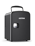AstroAI 4L Mini Nevera Cosmeticos Pequeña Portátil 12 V/220 V para Coche y Casa, Tanto en Frío Como en Calor 0-66°C (negro)