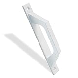 Amig - Manillón de Líneas Rectas de Aluminio Color Blanco para Puertas Correderas o Abatibles de Paso - 198 x 25 x 40 mm - Tirador de Asa Funcional y Cómodo