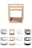 Jardin202 - Estanterías de Pared - Baldas de Varios Niveles - Estantes Flotantes con Fijación Invisible | Diseño Cuadrado (Madera)