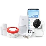 Garza Smart - Kit Sistema de Alarma y Seguridad Inteligente Wifi 2,4 GHz con Cámara 1080p 360º para el hogar, Sirena 120 dB, Sensores de Movimiento y Apertura de Puertas/Ventanas, Control por voz/app.