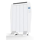 Cecotec Radiador Eléctrico Bajo Consumo Ready Warm 800 Thermal. 4 Elementos, 600 W, De pared o pie, 3 Modos, Temporizador, Mando a Distancia, Pantalla LED, Blanco