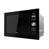 Cecotec Microondas encastrable Digital GrandHeat 2590 Built-In Black. 900 W, Integrable, 25 Litros, Táctil, Grill 1000 W, 8 Funciones preconfiguradas, Temporizador