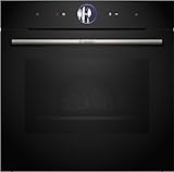 BOSCH - Horno Multifunción con Vapor Añadido, 60 cm, Serie 8, Electrónica TFT TouchControl Plus, AirFry, Home Connect, Negro, HRG7361B1