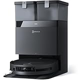 ECOVACS DEEBOT T50 Omni Robot Aspirador y mopa, 15.000Pa, Cepillo Lateral Extensible, ZeroTangle 2.0, estación Omni Todo en uno, mopa con Agua Caliente a 75℃ lultrafino de 81mm, Negro