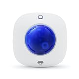 Chuango WS-105 Sirena inalámbrica para Interiores - Alarma antirrobo con luz estroboscópica Azul. Sistema de Seguridad de Rendimiento para el hogar - Volumen 90 dB - Compatible con Accesorios