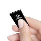 Micro espía - La grabadora de voz más pequeña ultra compacta (4 x 2 cm, 5 mm de espesor) - Discreta e ideal para reuniones, coches, vigilancia y conferencias