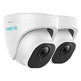 Reolink 5MP PoE Cámara Exterior, Detección de Persona/Vehículo, Cámara IP con Ranura para Tarjeta microSD, Audio, IP67 Impermeable, Visión Nocturna por Infrarrojos a 30 m, RLC-520A (2 Unidades)