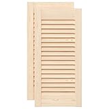 vidaXL Puerta de Armario de Lamas 2 uds 61,5x29,5 cm Madera de Pino, Puerta de Mueble, Puerta de Armario, Panel de Lamas de Madera