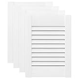 vidaXL Puerta de armario de lamas 4 uds blanco 39,5x29,5 cm, puerta de mueble, puerta de armario, panel de lamas de madera