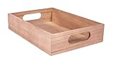 Rayher Bandeja de madera con asas, personalizable, 24x17x5 cm, FSC, 62958505