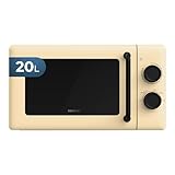 Cecotec Microondas Mecánico de 20L Proclean 3010 Yellow. 700 W, 6 Niveles de Potencia, Modo Descongelación, Señal de Fin de Cocción, Lámpara Interior, Temporizador hasta 30mins, Diseño en Amarillo
