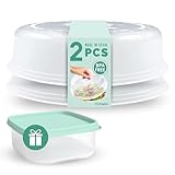 2 Tapas Microondas Libre BPA y 1 merendera de Regalo | Tapa para Microondas contra Salpicaduras | Accesorio Microondas para Proteger Plato de Comida Pequeño y Grande | Tapadera (2 TAPAS de 24 cm)